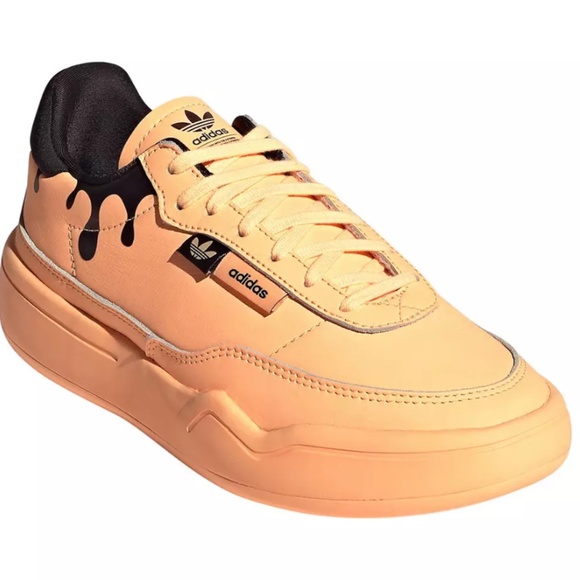 Adidas Orange Her Court Paint Drip Cloud Foam Sneakers 9 - Picture 10 of 10